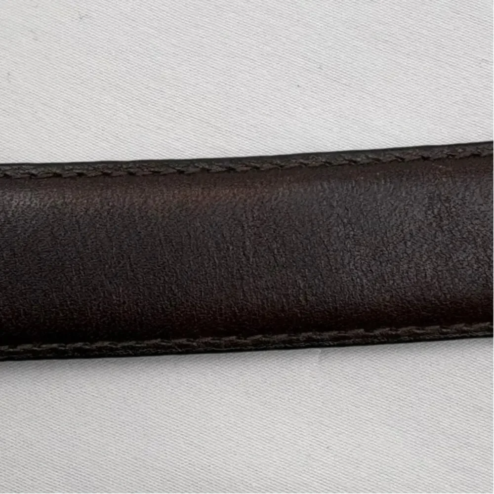 Vintage 90s Donna Katz Leather Western Concho Belt Brown Silver Tone Size M